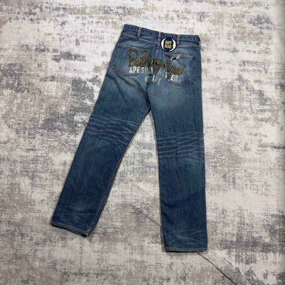 Authentic Bape 2000’s Champion Logo Jeans 30